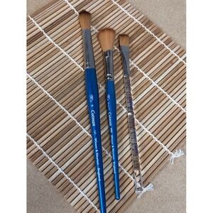 Winsor & Newton Cotman Watercolor Brush Set 111 999 777 Round Mop One Stroke 3pc